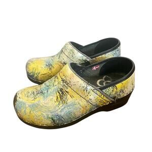 Sanita blue yellow professional clogs size EUR 36, US 5-5.5